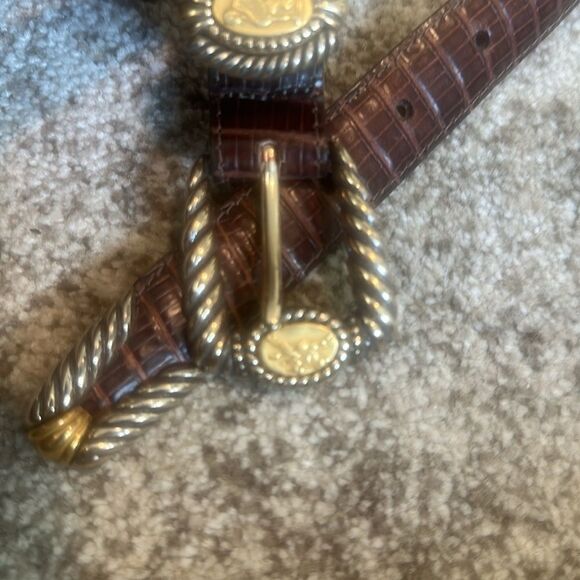 Brighton Brown Alligator Embossed Leather Belt L main image 5
